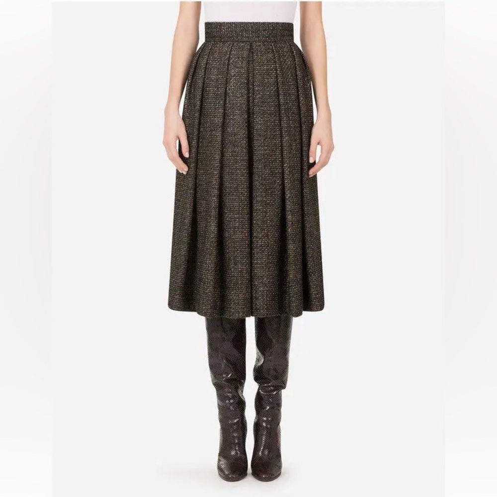 Dolce & Gabbana | Pleated Tweed Skirt